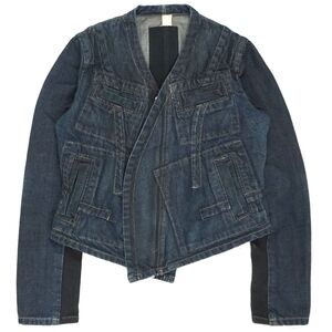 NEW 2000s Slab By Rick Owens Wax Coated Denim Jacket